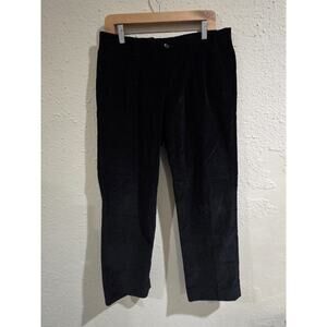 Versace Women's Black Corduroy Pants, Size 48 Or 12